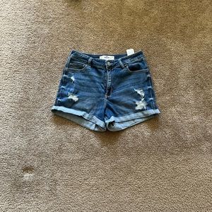 Hollister dark wash jean shorts